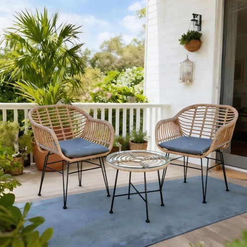 Wicker bistro set - 2, seater
