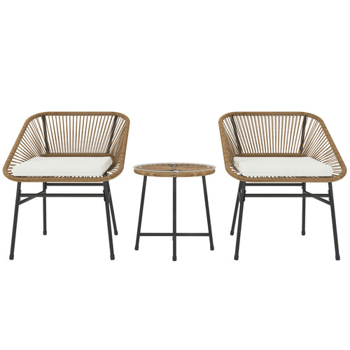 Rattan bistro set garden - rattan,