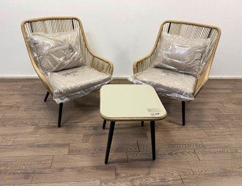 Malta rattan effect seater - rattan,