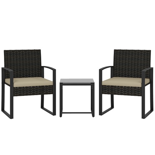 Outsunny rattan bistro set - outsunny, set,
