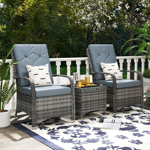 Outsunny rattan bistro set 3pc - outsunny,